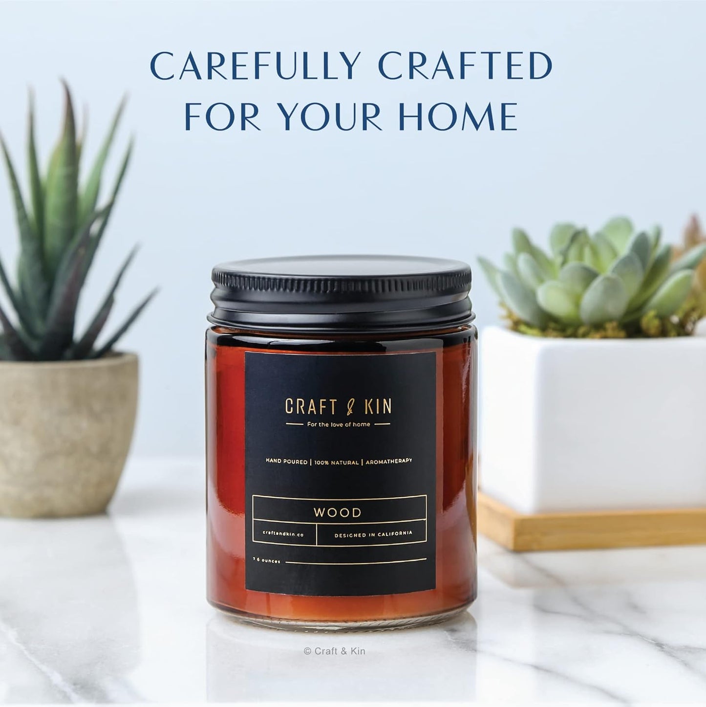 Premium Wood Candle | Scented Candle 8 Oz 45 Hour Burn | Wood Wick Candles, Soy Candle, Mens Candles for Home | Novelty Candle | Soy Candles for Home Scented | Scented Candles for Men