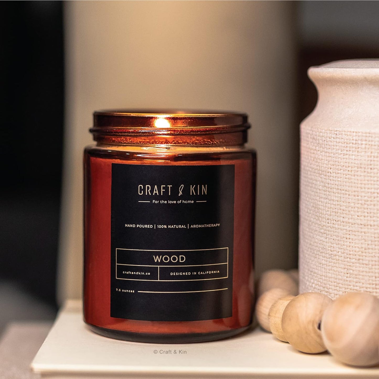 Premium Wood Candle | Scented Candle 8 Oz 45 Hour Burn | Wood Wick Candles, Soy Candle, Mens Candles for Home | Novelty Candle | Soy Candles for Home Scented | Scented Candles for Men